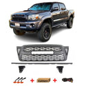 Front Grille For 2005 2006 2007 2008 2009 2010 2011 2nd Gen Toyota Tacoma TRD Pro Grill W/ Letters Led Lights