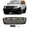 Front Grille Compatible with 1998-2006 Toyota Land Cruiser LC100 TRD Grill with Lights and Letters