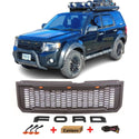 Front Grille for 2008 2009 2010 2011 2012 Ford Escape Kuga Raptor Style Grill with Letters and LEDs