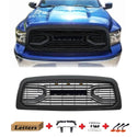 Front Grille Fit For 2009 2010 2011 2012 Dodge RAM 1500 Grill, Big Horn Style with Letters and LED Lights