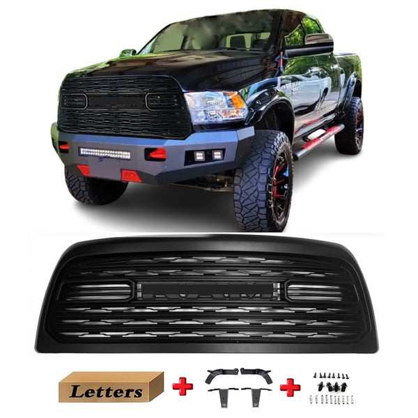 LTD Style Grille for 2013 2014 2015 2016 2017 2018 Dodge RAM 2500/3500 Limited Style Grill Matte Black with Letters