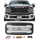 Front Grille Fit for 2011 2012 2013 2014 2015 2016 Ford F250 F350 F450 Grill Super Duty Raptor Style Grill with Letters and LEDs