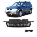 Front Grille for 2001 2002 2003 2004 Ford Escape Kuga Raptor Style Grill with Letters and LEDs