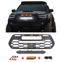 Front Grille for 3rd Gen 2016 2017 2018 2019 2020 2021 2022 2023 Toyota Tacoma TRD Style Grill with Emblem and LED Bars