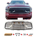 Chrome Front Grille for 2006 2007 2008 Dodge RAM 1500 Big Horn Style Grill with Letters and LED Lights