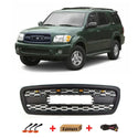 Front TRD Grille Fit for 2001 2002 2003 2004 1st Gen Toyota Sequoia Grill with Emblem and LED Lights