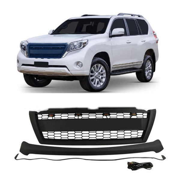 Grille for 2015 2016 2017 2018 Toyota Land Cruiser Grill Prado FJ150 Grill With LED Lights and Emblem
