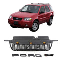 Front Grille Compatible with 2005 2006 2007 Ford Escape Kuga Raptor Style Grill with Letters and LEDs