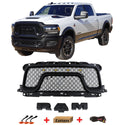 Front Grille for 2019 2020 2021 2022 2023 2024 Dodge RAM 2500/3500 Honeycomb Style Grill W/ Letters and LED Lights