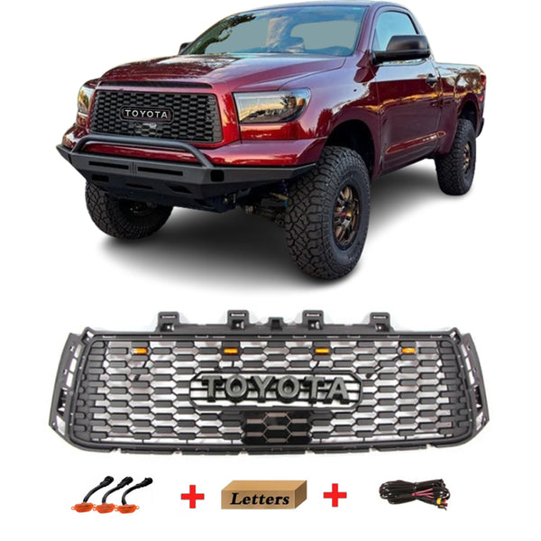 Front Grille Compatible with 2nd Gen 2010 2011 2012 2013 Toyota Tundra Front Bumper Grill Insert Black Mesh