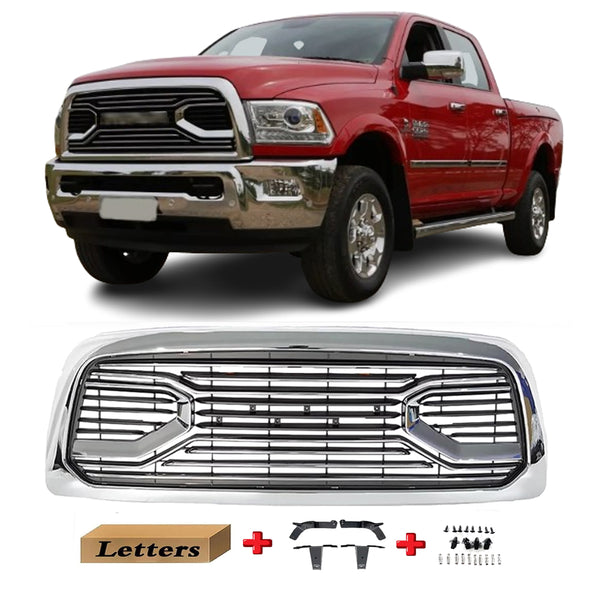 Chrome Grille For 2013 2014 2015 2016 2017 2018 Dodge RAM 2500/3500 Big Horn Front Hood Bumper Grill