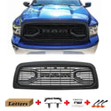 Front Grille Fit For 2009 2010 2011 2012 Dodge RAM 1500 Grill, Big Horn Style with Letters and LED Lights