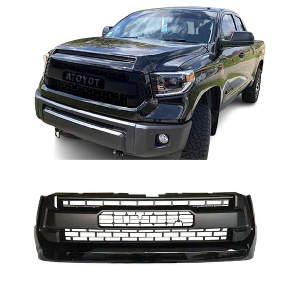 Front Grille for 2014 2015 2016 2017 2018 2019 2nd Gen Toyota Tundra TRD Pro Style Grill with Emblem