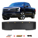 Front Grille Fit for Ford F150 F-150 Lightning 2023 Black Upper Grill with LED Lights and Letters