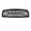 Front Grille Fit For 2013 2014 2015 2016 2017 2018 Dodge RAM 2500 3500, Big Horn Style Grill with Letters (with LED Lights)