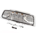 Chrome Front Grille for 2009 2010 2011 2012 Dodge RAM 1500 Grill, Big Horn Style with Letters and LED Lights