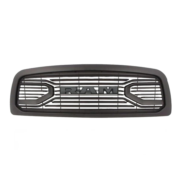 Black Front Grille for 2013 2014 2015 2016 2017 2018 Dodge RAM 2500/3500 Big Horn Style Grill W/ Letters