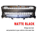 Black Front Grille For 2016 2017 2018 2019 2020 Chevrolet Chevy Colorado Grill with Letters and Daylight LED Bars