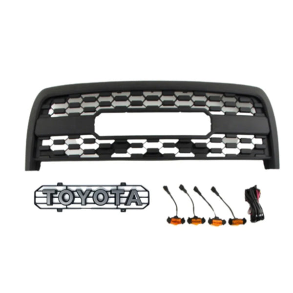 Front Grille For 2003 2004 2005 2006 1st Gen Toyota Tundra Bumper Grill with Emblem and LEDs