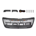 Front Grille for 2011 2012 2013 2014 2015 Ford Explorer Black Grill Raptor Style with Letters and LEDs