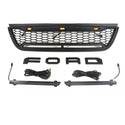Raptor Style Front Grille for 2002 2003 2004 2005 Ford Explorer/Sport Trac Models Black Grill with Letters and LEDs
