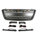 Front Grille for 2003 2004 2005 2006 Ford Expedition Grill with Letters and LEDs Matte Black