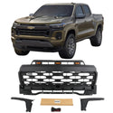 Front Bumper Grille Fit for 2024 2025 Chevrolet Colorado Grill Raptor Style with Letters and LEDs
