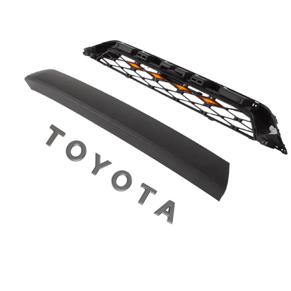 Front Grille for 2014 2015 2016 2017 2018 2019 5th Gen Toyota 4Runner Grill with Letters and LED Lights