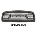 Front Grille Fit For 2009 2010 2011 2012 Dodge RAM 1500 Grill, Big Horn Style with Letters and LED Lights