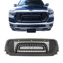 Front Grille for 2019 2020 2021 Dodge Ram 1500 Rebel Style Grill Matte black with LED Lights and Letters