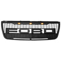Front Grille for 2011 2012 2013 2014 2015 Ford Explorer Black Grill Raptor Style with Letters and LEDs