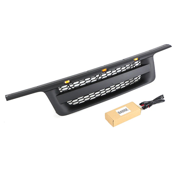 Front Grille Compatible with 1995 1996 1997 Ford Ranger Raptor Style Grill with Letters and LED Lights