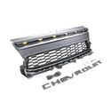 Front Grille For 2021 2022 2023 Chevrolet Colorado Raptor Style Grill with Letters and Amber Lights