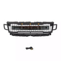 Front Grille Compatible with 2018 2019 2020 2021 Ford Expedition Grill with Letters and LEDs Matte Black