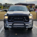 Front Rebel Style Grille For 2002 2003 2004 2005 Dodge Ram 1500 Black Grill with Letters & LED Lights