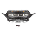Front Grille for 2020 2021 2022 Ford Explorer Black Grill Raptor Style with Letters and LED Lights