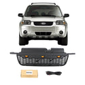 Front Grille Compatible with 2005 2006 2007 Ford Escape Kuga Raptor Style Grill with Letters and LEDs