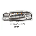 Chrome Front Grille for 2013 2014 2015 2016 2017 2018 Dodge Ram 2500 3500 Big Horn Style Grill with LED Lights and Letters