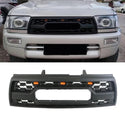 Black TRD PRO Front Grille For 1996 1997 1998 1999 2000 2001 2002 3rd Gen Toyota 4Runner Grill W/ Letters Led Lights