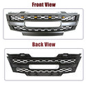 Front Black Grille for 2009 2010 2011 2012 2013 2014 2015 2016 Nissan Frontier Grill with Letters and Lights