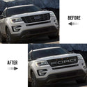 Raptor Style Front Grille for 2016 2017 2018 Ford Explorer Models Black Grill with Letters and LEDs