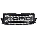 Front Grille Compatible with 2012 2013 2014 2015 Ford edge Raptor Style Grill with Letters and LED Lights