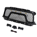 Front Grille for 2019 2020 2021 2022 2023 2024 Dodge RAM 2500/3500 Honeycomb Style Grill W/ Letters and LED Lights