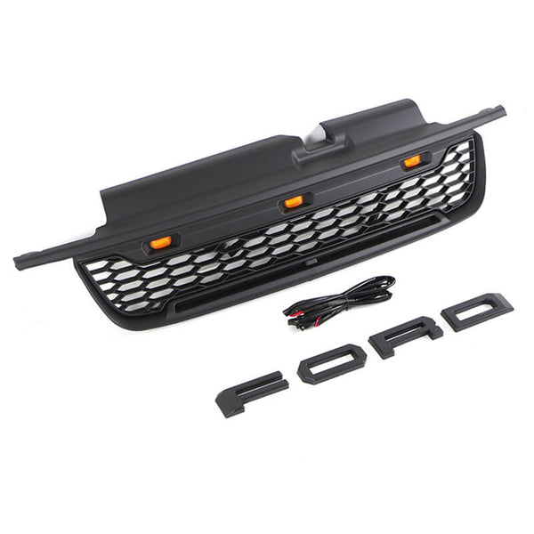 Front Grille for 2001 2002 2003 2004 Ford Escape Kuga Raptor Style Grill with Letters and LEDs