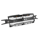 Front Grille for 2019 2020 2021 2022 Chevrolet Silverado 1500 Black Upper Grill With 3+2 Lights and Letters