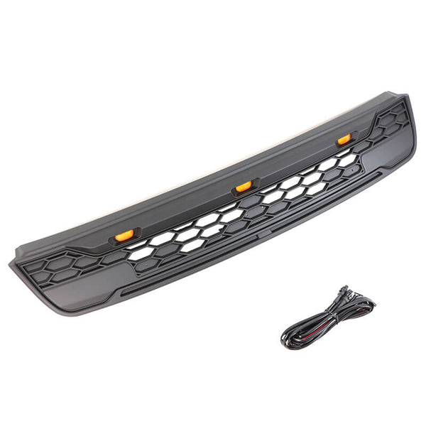 Front Grille for 2013 2014 2015 2016 Ford Escape Kuga Raptor Style Grill with Letters and LEDs