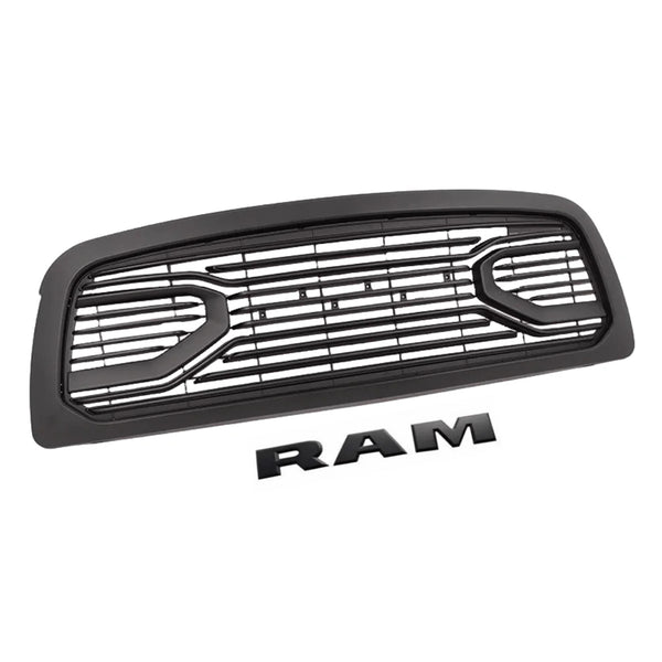 Front Grille Fit For 2009 2010 2011 2012 Dodge RAM 1500 Grill, Big Horn Style with Letters and LED Lights