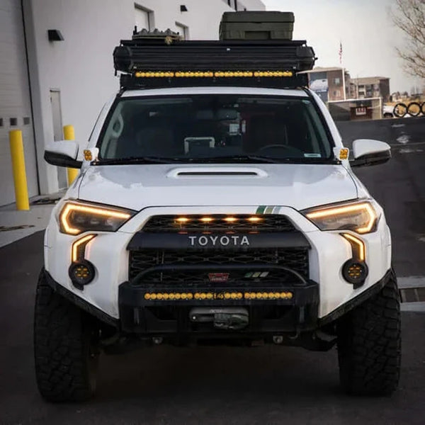 Front Grille for 2014 2015 2016 2017 2018 2019 5th Gen Toyota 4Runner Grill with Letters and LED Lights
