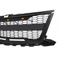 Front Grille Compatible with 2016 2017 2018 2019 2020 Chevrolet Chevy Colorado Grill with Letters and LED Lights Matte Black