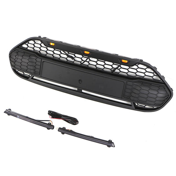 Raptor Style Grille for 2014 2015 2016 2017 2018 Ford Transit (US Version) Front Grill with Letters and LED Lights